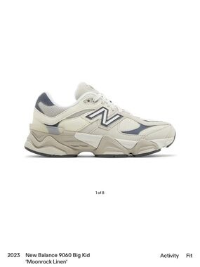 New Balance 9060 Moonrock with Linen Big Kid 5M/7.5W